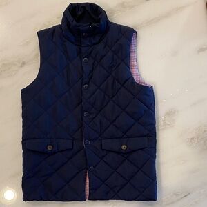 TBBC Navy Quilted Puffer Vest - Sleeveless Button Front